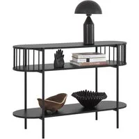 SoBuy Konsolentisch Beistelltisch, Flurkonsole aus Metall, Konsole für Diele, Wohnzimmer, Flurtisch Sideboard schmal, Sofatisch Dekotisch, 39 x 110 x 76 cm
