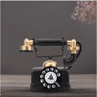 MOPUEA Dekoobjekt Retro-Telefonmodell Schreibtisch Ornament-Vintage Antike Telefon, Harz (1 St)