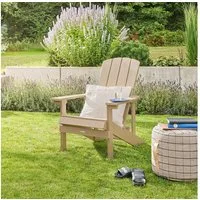 HOME DELUXE Gartenstuhl FAREA - Adirondack (1 St), mit breiten Armlehnen, Gartensessel, Loungesessel