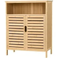 en.casa Midischrank »Eslöv« Badezimmerschrank 81x65,5x31cm Bambus