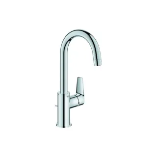 Grohe BauEdge Waschtischarmatur 23760001 1/2", L-Size, mit Ablaufgarnitur, Temperaturbegrenzer, chrom
