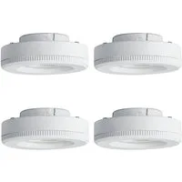 SEBSON LED-Leuchtmittel LED Lampe GX53 Energieeffizienz A warmweiß 2,5W 450lm 230V - 4er Set, GX53, 4 St., Warmweiß, Energieeffizienzklasse A Ø73mm flach 120° Abstrahlwinkel 230V