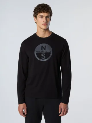 North Sails T-Shirt Langärmelig mit Maxi-Print