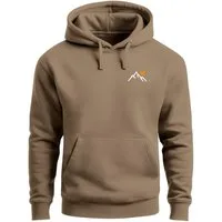 Neverless Hoodie Herren Hoodie Minimal Mountain Kapuzensweatshirt Logo Bergmotiv
