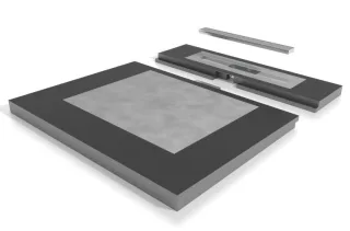 ESS Duschboard Compact Sperrwasserh. 30 mm, 120x110cm, Komplettset, SBCOM-LINE-1 SBCOM-LINE-1