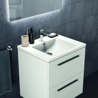 Ideal Standard i.life B Waschtischunterschrank T5270DU 2 Auszüge, 60 x 50,5 x 63 cm, weiß matt