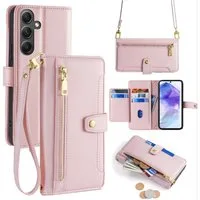 betterfon Handykette für Samsung Galaxy Leder Umhänge Hülle mit Kartenfächer, Hände frei – mit Silikonhülle & Schnur für flexiblen Alltag