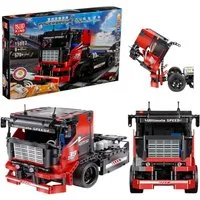 COIL Spielbausteine, Bausteinset, Bauklötze, RC-Truck, Spielbauklötze, (Modell: 15002, 570 St), ferngesteuerter LKW, Frequenz: 2,4 GHz, für Kinder ab 8 Jahren