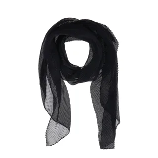Halsüberkopf Accessoires - Schal NOS leicht Plisseé 45x180 schwarz - Gr. - OS
