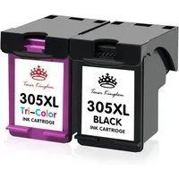 Toner Kingdom Druckerpatronen 305 XL Kompatibel für HP 305XL 600 Seiten Tintenpatrone (ENVY, 999-tlg., 6000 6010 DeskJet 2710 2720 2721 2722)