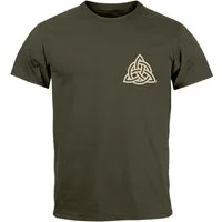 Neverless Print-Shirt Herren T-Shirt Aufdruck Logo Wikinger nordische Mythologie mit Print