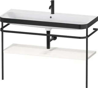 Duravit Happy D.2 Plus c-bonded Set mit Metallkonsole Weiß Hochglanz 1175x490x850 mm - HP4739O222200 HP4739O22220000