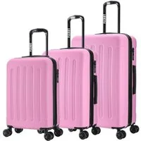 Flexot Hartschalen-Trolley F-3045 (Gr. M, L, XL) – Kofferset – ABS-Hartschale, 4 Rollen, Robuster und moderner Koffer mit vier 360° Rollen und Zahlenschloss