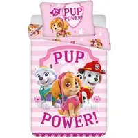 PAW PATROL Bettwäsche - Set für Kinderbett 100x135 cm + 40x60 cm aus 100% Baumwolle, mit Reißverschluss