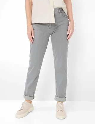 Raphaela by Brax Damen Five-Pocket-Hose Style CORRY VERY LIGHT GREY,SLIGHTLY USED, denim hellgrau, Gr. 52