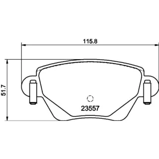 Hella Bremsbel?ge hinten Ford Mondeo Jaguar X-Type