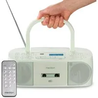 Medion® Boombox MEDION® LIFE® DRX-1 Plus (MD400003) Radio (AM- / FM- Tuner, MW / UKW mit RDS, 3 W, Bluetooth® 5.4, AUX-In, Batteriebetrieb: 6 x 1,5 V, Kopfhöreranschluss)