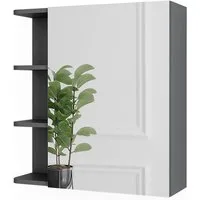 Vicco Badezimmerspiegelschrank Fynn, Anthrazit, 62 x 64 cm (1-St)