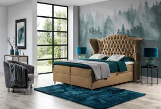 Boxspringbett Schlafzimmerbett DAMLA 180x200cm in div. Farbvarianten