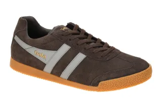 Gola CMA192TC Harrier Herren Sneakers dunkelbraun Grau Leder Textil herausneh...