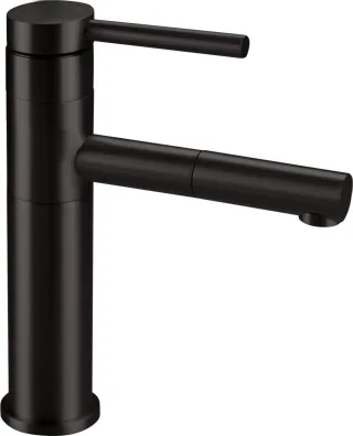Neuesbad Serie 320 Waschtischarmatur, mit PULL OUT Auslauf, ohne Ablaufgarnitur, Schwarz NB1DEBGEN22M1