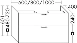 Burgbad WTU Sys30 PG4 Sana 601x1000x400 Perlgrau Hochglanz, WYIH100F6563 WYIH100F6563