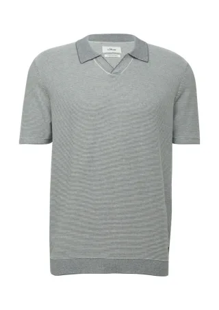 s.Oliver Red Label - Weiches Poloshirt aus Strick grau - Gr. - 3XL