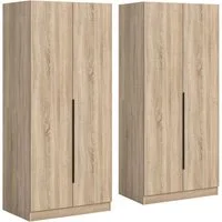 Home affaire Schrank-Set Skarde moderner Kleiderschrank Schlafzimmerschrank, (1-St., wähle deine beste Schrank Kombination), Skarde Kleiderschrank 160 cm, 2 Kleiderstangen und 2 Böden