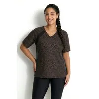 Ulla Popken T-Shirt Funktions-Shirt Classic V-Ausschnitt Halbarm