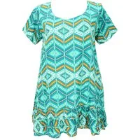 Guru-Shop Midikleid Boho Strandkleid, Minikleid - türkis alternative Bekleidung