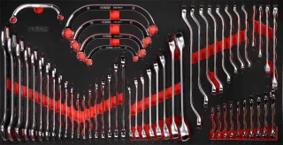 KS Tools Schraubenschlüssel-Satz in Schaumstoffeinlage, 54-tlg - 813.0054