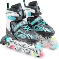 Apollo Inlineskates Größenverstellbare Inliner für Kinder Super Blades LED, Inliner verstellbare Größe, mit leuchtenden LED Wheels
