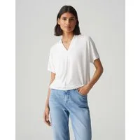 OPUS Kurzarmshirt SAGIE Regular in Feinstrick Optik
