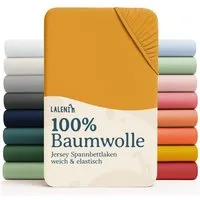 Laleni Spannbettlaken Atmungsaktives weiches und wärmendes Spannbettlaken, Baumwolle, Gummizug: rundum, (1 Stück), Kinderbett, Spielgitter, Wiege oder Stubenwagen mit Rundumgummizug