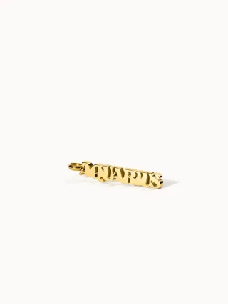 PURELEI Aquarius Letter Charm