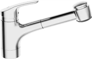 Hansa Spültischarmatur Hansamix 0138, herausziehbare Brause chrom, 01382283 01382283
