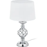 relaxdays Tischleuchte Tischlampe modern dimmbar, silber
