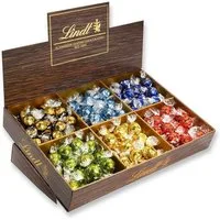 Lindt LINDOR Schokolade Genießer Box Mischung im Thekendisplay 1,718 kg 6 Sorten ca 138 Kugeln