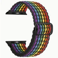 Ware aus aller Welt Uhrenarmband Regenbogen Armband kompatibel mit Apple Watch 44mm 45mm 46mm 49mm 42mm