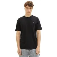 TOM TAILOR Denim Rundhalsshirt Crewneck mit kleinem Logo-Print