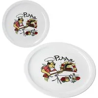 MamboCat Pizzateller 2er Set Luigi Pizzateller Ø30,5cm 2 Personen Teller Pizza Bäcker