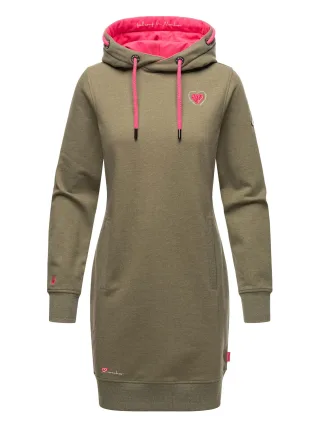 Navahoo Damen Hoodie Kleid Kirschblüte – Stylisch & Kuschelig