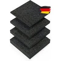 BAUHELD Terrassendielen Bautenschutzmatte, (Made in Germany] Terrassenpads aus 100% recyceltem Gummigranulat, 105-St., Für Terrassenplatten, Terrassenboden, Balkonfliesen), Terrassenfliesen aus Holz oder WPC, Garten, Poolunterlage
