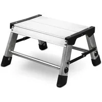siwitec Trittleiter Aluminium-Klapptritt 1 Stufe Klappbar Leiter Klappleiter Trittleiter T (Packung, Einsatz in unterschiedlichsten Situationen möglich)