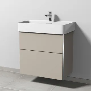 Sanipa 3way Waschtischunterbau zu Laufen VAL Waschtisch mit 2 Auszügen, Kaschmir-Matt BP8221U