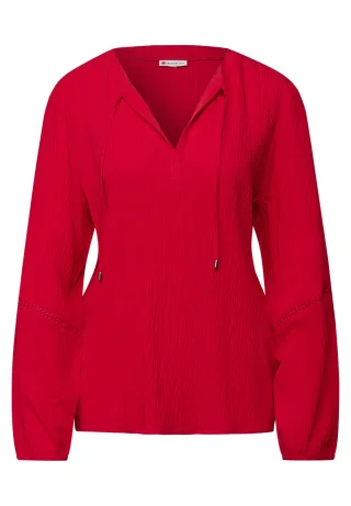 Street One - Strukturtunika mit Tape racing red - Gr. - 38