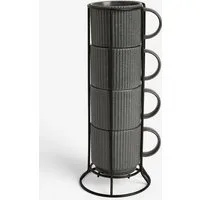 Next Becher Stamford Stapeltassen, 4er-Set, 5-tlg., Steingut