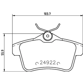 Hella Bremsbel?ge hinten Citroen DS Peugeot 8DB355014-531