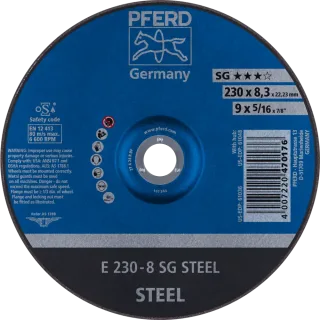 PFERD TOOLS Schruppscheibe E Leistungslinie SG STEEL für Stahl - 62223826