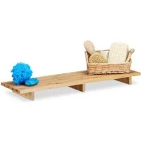 relaxdays Badewannenablage Bambus 70 cm
